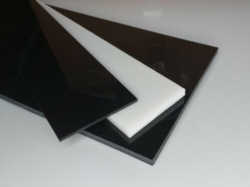 Prédécoupé Plaque De Pom - C Noir Et Blanc Épaisseur 25mm Acetal ( 610,00€/ M - Afbeelding 1 van 1