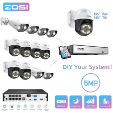 ZOSI 8MP 8CH NVR 5MP POE Security Camera System PT AI Track  AI Face/Car Detect
