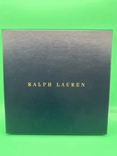 Ralph Lauren Navy Blue Gift Box 9”L x 9”W x 1”H Large Empty