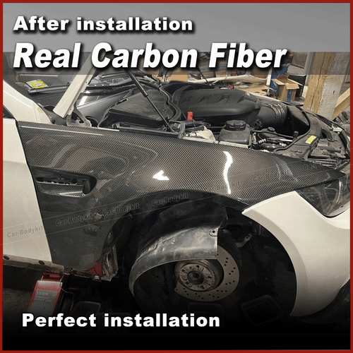 Carbon Seitenwand Side Blades Spoiler Seitenteile für BMW E90 325i 330i 2005-13 - Picture 2 of 9