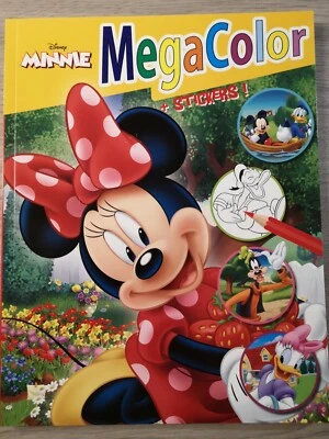 Walt Disney - Minnie Mega Color Malbuch mit über 120 Bildern + 25 Sticker