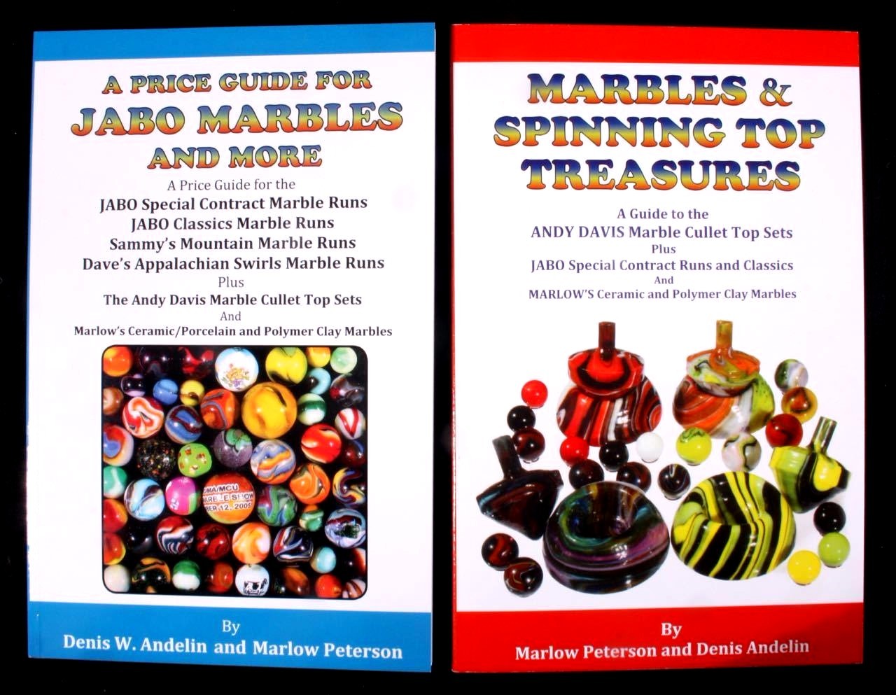 2 BOOK SET "A PRICE GUIDE FOR JABO MARBLES" & "MARBLES & SPINNING TOP TREASURES"