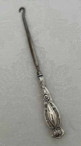 Antique Sterling Silver Handle Button Hook • 7-3/4” - Picture 1 of 4