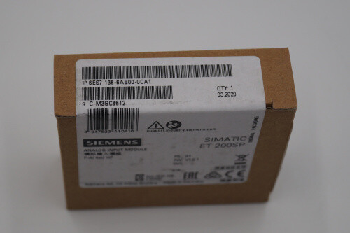 Siemens 6ES7136-6AB00-0CA1 ET 200SP 6ES7 136-6AB00-0CA1 - Picture 1 of 2