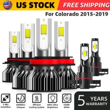 For Chevy Colorado 2015-2019 Led Headlight Combo Bulbs High Low Beam Fog Light