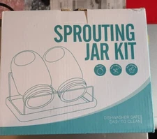 Seed Sprouting Jar Kit | 2 Wide Mouth Mason Jars & Stainless Steel Screen LidsT