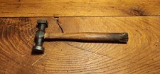 Vintage Wood Handled ABC Auto Body Hammer, Square & Round Faces, 11" Long