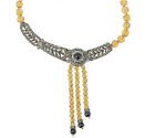 Asymmetrical 15-1/2" Adj Necklace Qvc La Vintage Bronzetone Tigress