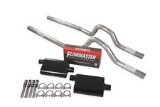 Dual Exhaust Kit 2.5 Flowmaster Super 44 Rear Exit Fits 73-80 Gm Ck 20 34 Ton