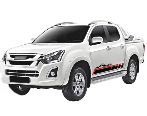Pegatina de montaña de vinilo gráfico ISUZU D-MAX para puerta de 2 lados a rayas - Imagen 3 de 6
