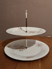 Vintage Royal Doulton Mystic Dawn Cake Stand 1 & 2 Tier Boxed