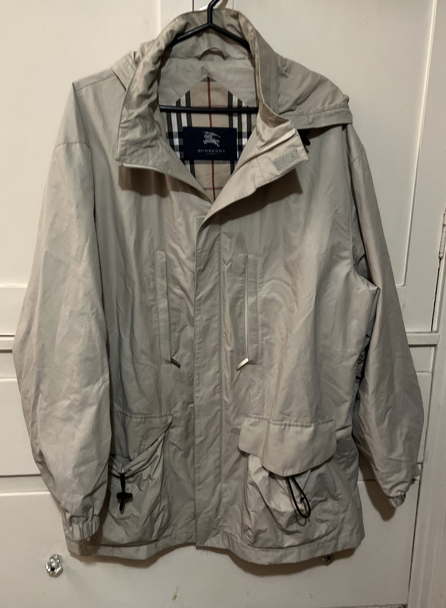 Mens Jacket Burberry London Full Zip Beige *READ* | eBay
