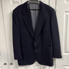 Oscar de la Renta Studio Black Wool 2 Button Blazer Size 43L