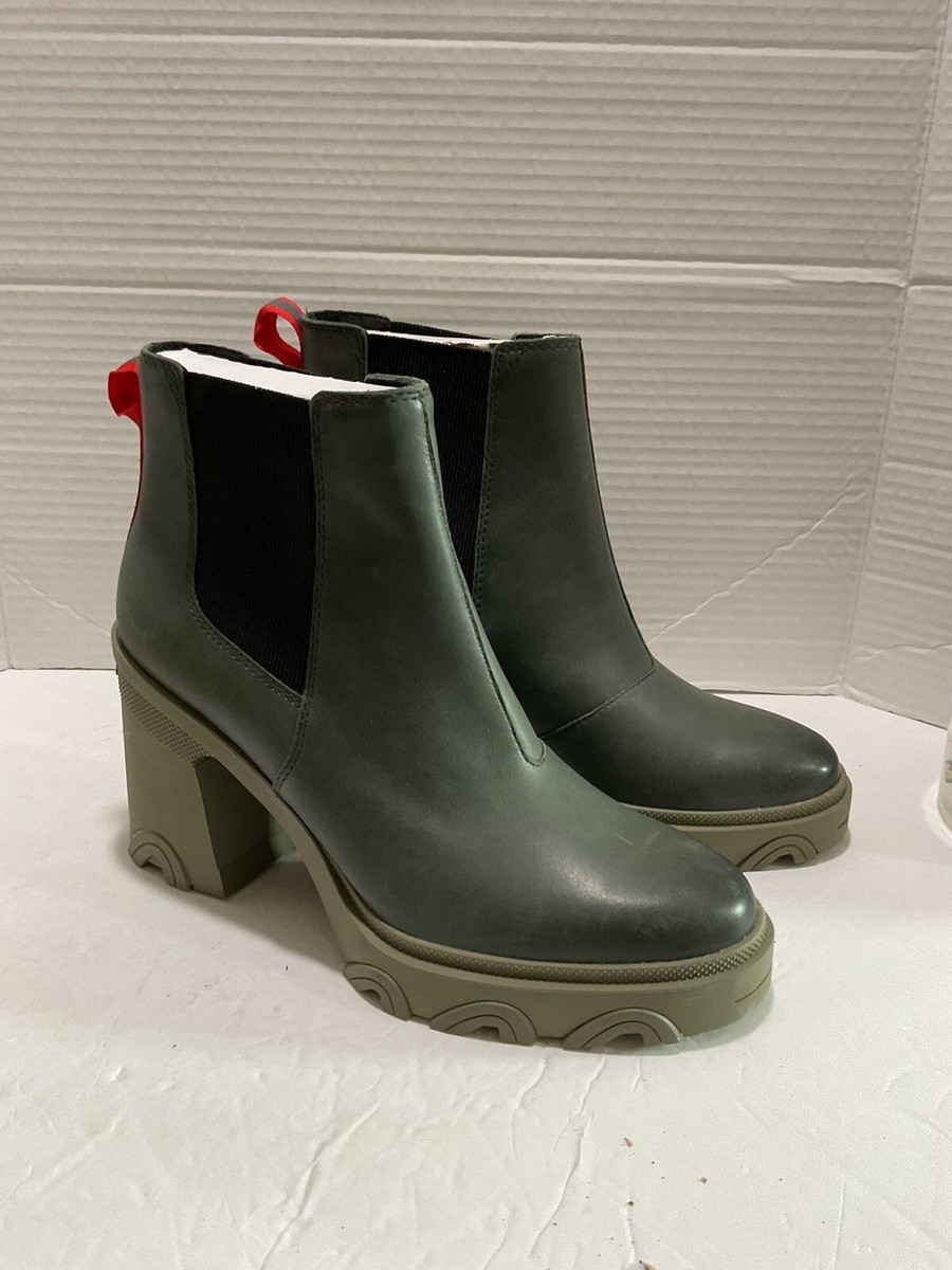 Sorel Womens Brex Heel Lug Sole Chelsea Boots, Size 9 | eBay