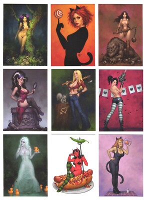 2015 Cult Stuff Matt Dixon Art Dixon's Vixens Series 2 Complete 18 Card Base Set