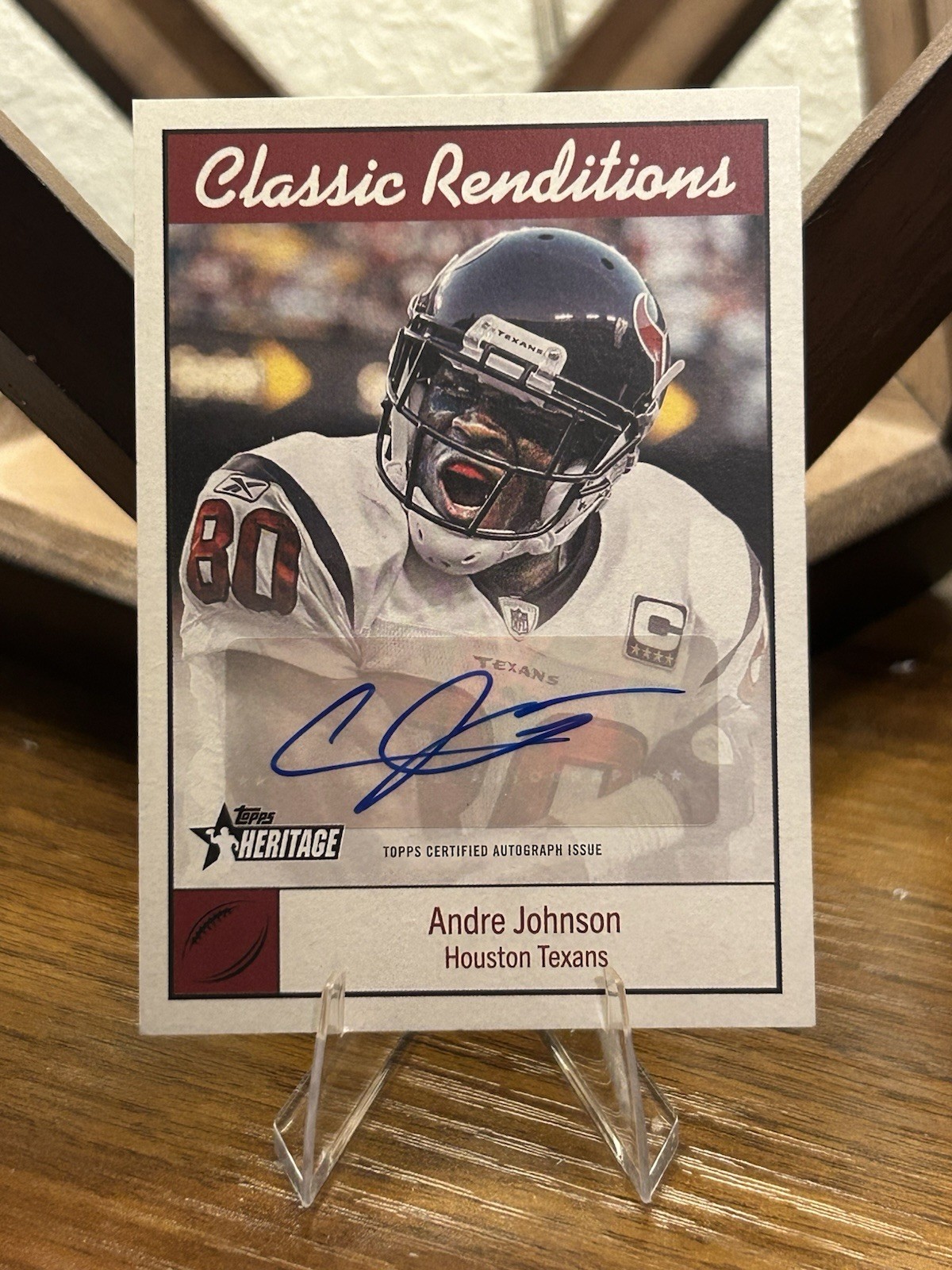 2026 Topps Heritage Football Andre Johnson #CRA-AJ Classic Renditions Auto SP