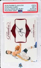 2016 Stephen Curry PSA 7 8 Flawless Excellence Signature Ruby #SCU 6/15