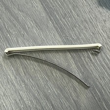 1 Goody Stay Tight Vtg Clasp Clip Hair Barrette 3 USA White Silver