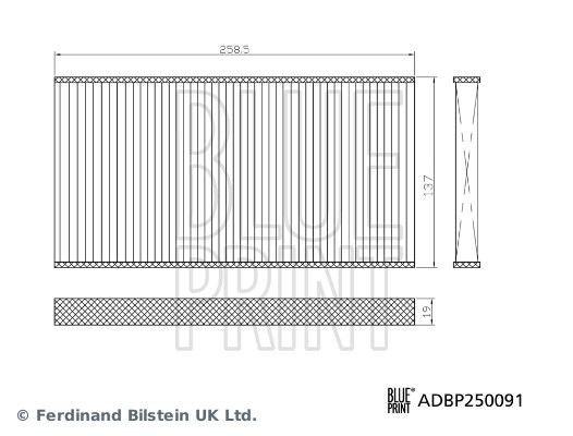 Blueprint ADBP250091 Cabin Air Filter Set Fits Subaru Solterra Toyota bZ4X