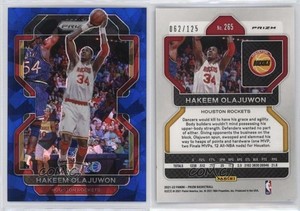 2021-22 Panini Prizm Blue Ice Prizm /125 Hakeem Olajuwon #265 HOF