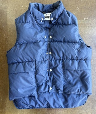 Vintage Woolrich Vest Blue Down Puffer Black Full Zip Packable