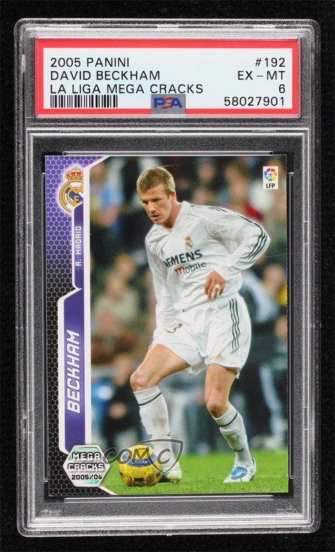 2005-06 Panini Megacracks MGK La Liga David Beckham #192 PSA 6 14hs