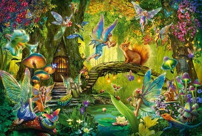 Puzzle 200 Teile: Feen im Wald, mit Zauberstab