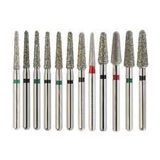 Dental Diamond Round End Taper Burs High Speed FG Bur Super Coarse Fine Grit 856