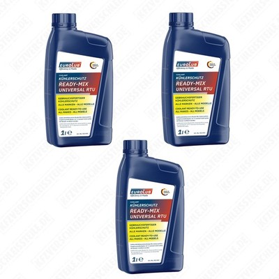 EUROLUB 3x1L Kühlerfrostschutz Fertiggemisch passen für alle Roten und Grünen