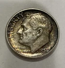 1958 P Roosevelt Dime 10c - Excellent Details - Philadelphia 90% US Silver Coin