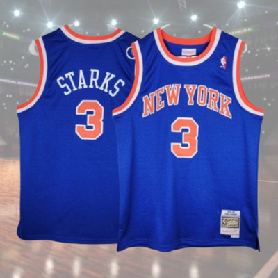 John #3 Starks MEN Stitched Jersey Blue