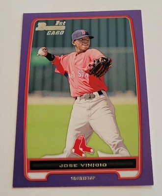 2012 Jose Vinicio Card #BP55 1st Bowman Boston Red Sox Scouting Report Purple
