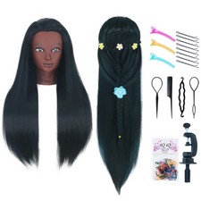 Gemiei Mannequin Head with Hair 26"-28'' Doll Head for Hair Styling Manikin P...