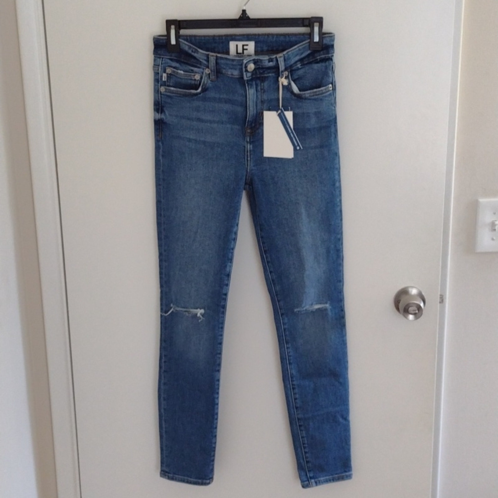 Lovers+Friends Ricky Low Rise Stretch Skinny Jeans in Marabella - Size 26 Denim