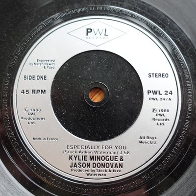 Kylie Minogue & Jason Donovan   Especially For You Single 1988 PWL Pop 45 RPM