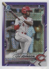 2021 Bowman Chrome Prospects Mega Box Purple Mojo Refractor Ivan Johnson 02qo