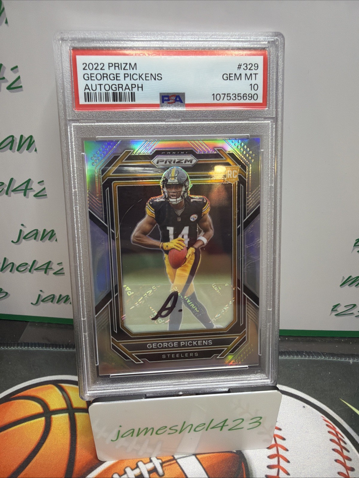 2022 Panini Prizm - Rookies George Pickens #329 Silver Prizm Autographs (AU, RC)