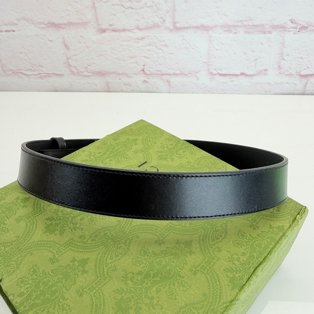 Gucci Marmont Gg Black Leather Double G Belt Gold Buckle 414516 65/26 Gucci GG Marmont Belt Black Leather Gold Double G Buckle  main image 4