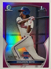 Emaarion Boyd 2023 Bowman Chrome Prospects Fuchsia Refractor 034/199