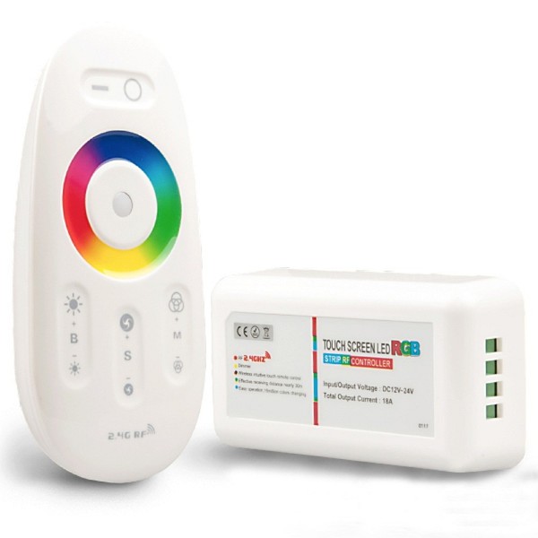 Wireless Touch Rgb Pwm-Controller Mit Funk-Fernbedienung 2.4Ghz, 12-24V Dc 3X4A-image