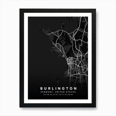 Burlington Vermont USA BL gerahmtes Wandbild Poster Leinwanddruck Bild