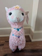 Celebrate - Pink Llama Alpaca 14" Easter Plush Stuffed Animal- New with Tag