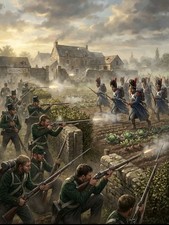 WATERLOO The British 95th Rifle regiment defending Hugomont 10x8 inch print.