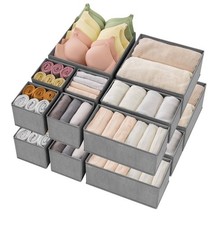 Drawer Organizer Clothes, 16 Pack Drawer Organizers and Underwear Organizer for