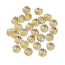 100 Pcs 16mm Hollow Flower Bead Caps For Jewelry Making