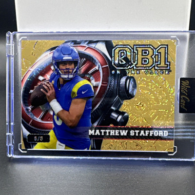 Wild Card 2026 QB1 Matthew Stafford On the Clock Gold OCW-GD-MS 5/5