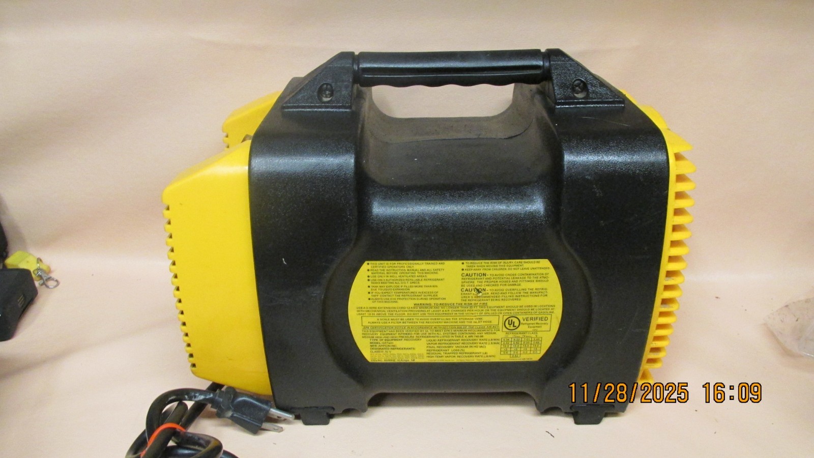 Appion g5 twin cylinder condenser hvac refrigerant recovery machine see video