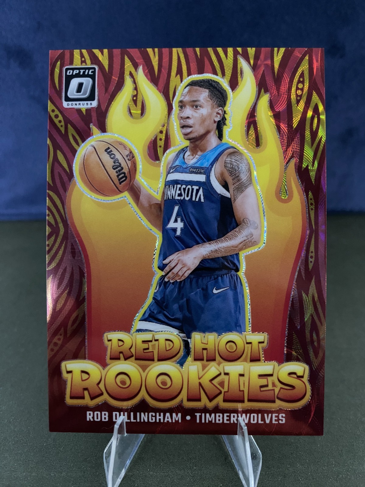 2024 Donruss Optic Red Hot Rookies Rob Dillingham Red /99 RC
