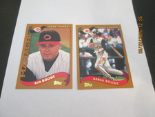 BOB BOONE, AARON BOONE REDS 2002 TOPPS BASEBALL CARDS #304, #92
