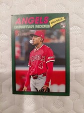 ​2026 Topps Heritage Christian Moore RC #249 GREEN BORDER Angels Rookie SP